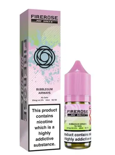 Firerose 5000 salts - Bubblegum Airways Nic Salt E-Liquid by Firerose 5000 Salts 10ml - 10mg